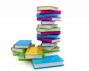 Image showing Colorful real books