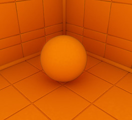 Image showing Corner in the room with ball 