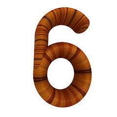Image showing Wooden number 