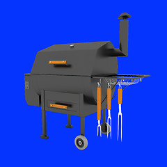 Image showing oven barbecue grill