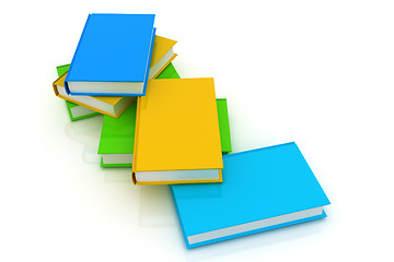 Image showing colorful real books