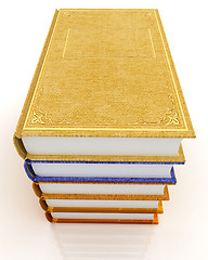 Image showing The stack of books 