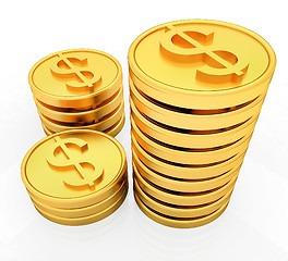 Image showing Gold dollar coins