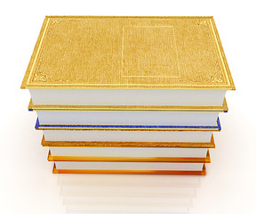 Image showing The stack of books 