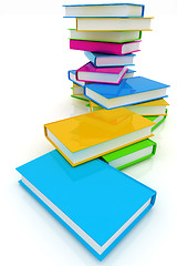 Image showing colorful real books