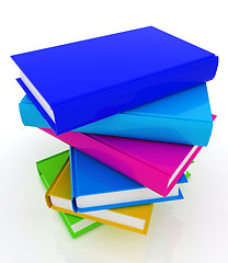 Image showing colorful real books