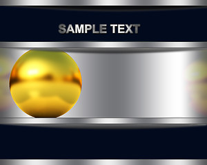 Image showing background with golden sphere