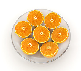 Image showing half oranges 