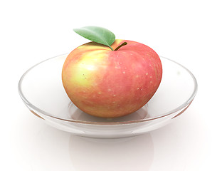 Image showing apple on a plate 