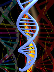 Image showing DNA structure model background 