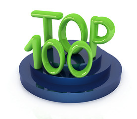 Image showing Top hundred icon on white background