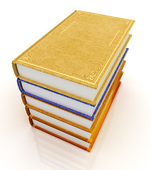 Image showing The stack of books 