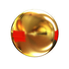 Image showing Golden Shiny button