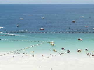 Image showing Beach and boats