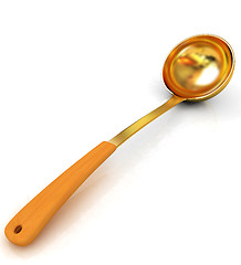 Image showing Gold soup ladle