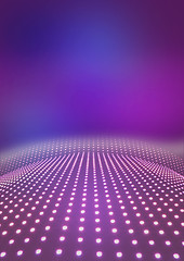 Image showing Light path to infinity on a pink