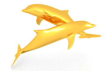 Image showing golden dolphin