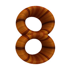 Image showing Wooden number 