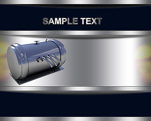 Image showing Background with chrome metal pressure vessel