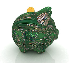 Image showing electronic piggy bank