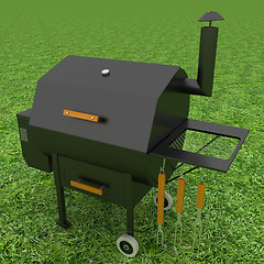 Image showing oven barbecue grill