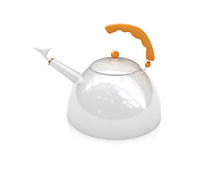 Image showing Glossy metall kettle