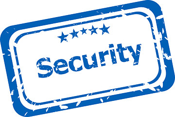 Image showing security on rubber stamp over a white background