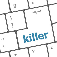 Image showing killer computer keyboard key button