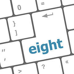 Image showing enter keyboard key with eight button