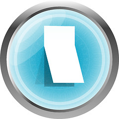 Image showing Blank sticker with curled corner on web icon (button)