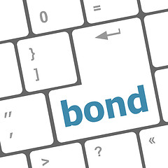 Image showing bond button on computer pc keyboard key