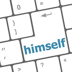 Image showing himself word on computer pc keyboard key