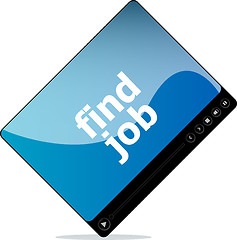 Image showing find job on media player interface