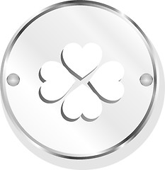 Image showing button with heart set sign, icon isolated on white