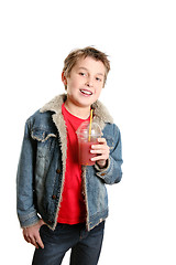 Image showing Boy with juice