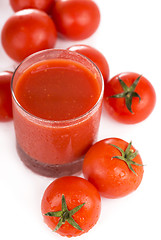 Image showing tomatoes and tomato juice