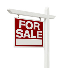 Image showing Home For Sale Real Estate Sign with Clipping Path