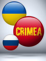 Image showing Ukraine and Russia conflict for Crimea Icon