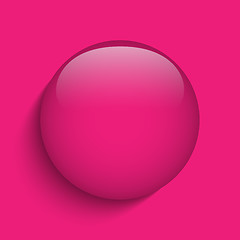 Image showing Pink Glass Circle Button Icon