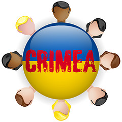 Image showing Ukraine and Russia conflict for Crimea Icon