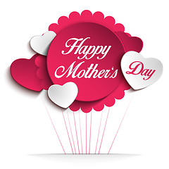 Image showing Happy Mother Day Heart Background