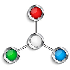 Image showing Connection Dots Colorful Circles