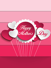 Image showing Happy Mother Day Heart Background