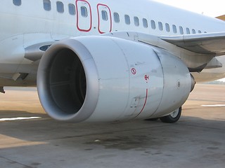 Image showing airplane engine