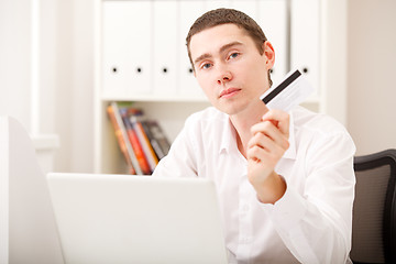 Image showing man with credit card