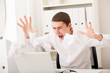 Image showing screaming businessman