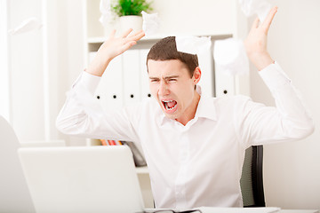 Image showing screaming businessman