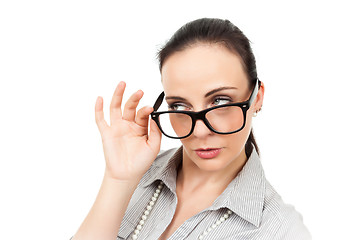 Image showing business woman with glasses