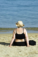 Image showing woman on beach