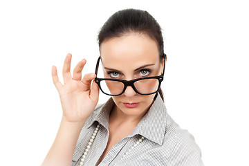 Image showing business woman with glasses